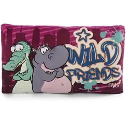 NICI Kissen Krokodil Nilpferd 43x25 cm in grün von NICI