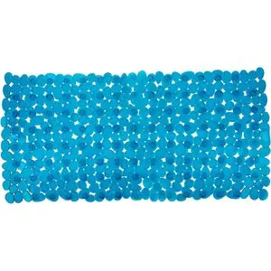 Wenko Badewannenmatte Paradise, 36 x 71 cm, aus Kunststoff, rutschfest, mit Saugnäpfen, petrol