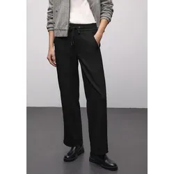 Street One Straight Leg Hose mit Tape Black 42 in schwarz von Street One