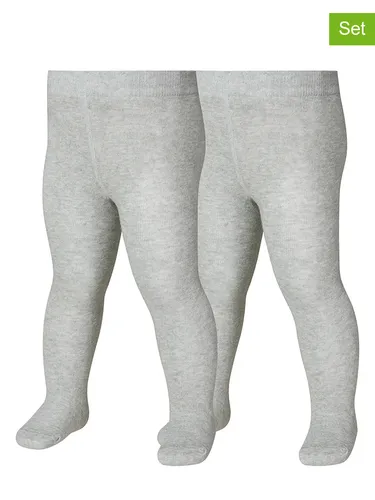 Playshoes 2er-Set: Strumpfhosen in Grau, Größe 122/128, Baby