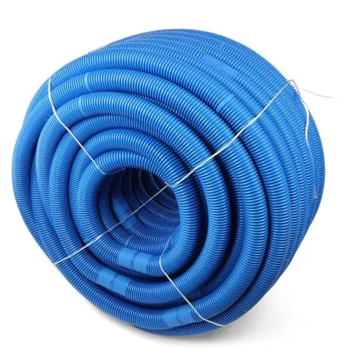 POOL Total 6 m Schwimmbadschlauch Ø 32mm Blau - Flexibler trittfester Kunststoff - UV-stabil und temperaturbeständig - Integrierte Muffen - Made in Germany