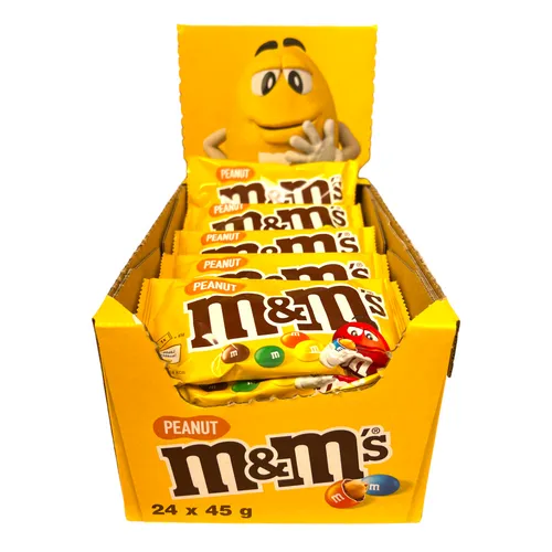 Produktbild m&m's Peanut Display 24 Tütchen je 45g (1,08 Kg)