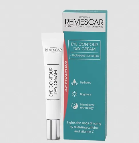 REMESCAR AUGENKONTURCREME - Unisex Augencreme mit Microbiom-Technologie, reduziert Schwellungen und Augenringe für einen frischen Blick. Ideal für alle Hauttypen, 15 ml.