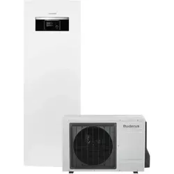 Buderus M WLW166i-4 AR T190 Luft/Wasser-Wärmepumpe, weiß, Funkmodul MX400 Set WP