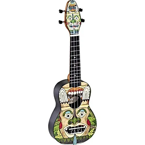Ortega Guitars Sopran Ukulele Keiki K2 Series – Inklusive Zubehör - Ukulele – Heller, lebendiger Sound und ideal für Einsteiger. Das Set enthält Tuner, Gurt, 5 Plektren und eine praktische Tasche für unterwegs.