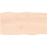 vidaXL Tischplatte aus Massivholz, Handgefertigte Eichenplatte mit Baumkante, 80x40x2cm - Esszimmertische: Verleihe deinem Tisch neuen Charme mit dieser handgefertigten Eichenholzplatte, die durch ihre lebendige Baumkante und die Möglichkeit der individuellen Gestaltung besticht.