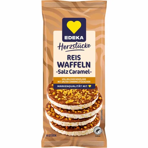 Edeka Reiswaffeln Salz Caramel 4 Stück 70g Packung von EDEKA