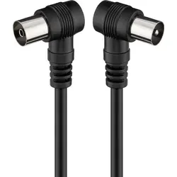 Goobay 11526 Gewinkeltes Antennenkabel ( Koax-Buchse 90°