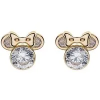Disney Kinderohrring EG0015APRL 375er Gelbgold - Ohrringe für Mädchen aus 375er Gelbgold, bezauberndes Disney-Design in Weiß, perfekt für kleine Prinzessinnen.