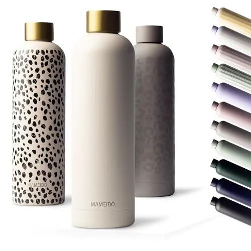 MAMEIDO Edelstahl Thermosflasche 750 ml - Auslaufsicher & Kohlensäure geeignet - Entdecke die stylische MAMEIDO Edelstahl Trinkflasche 750 ml! Sie hält Getränke bis zu 12 Stunden heiß und 24 Stunden kalt. Perfekt für Sport, Büro oder unterwegs – ein zuverlässiger Begleiter für jeden Tag.