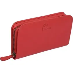 Leder Damenbörse CILINIE, rot