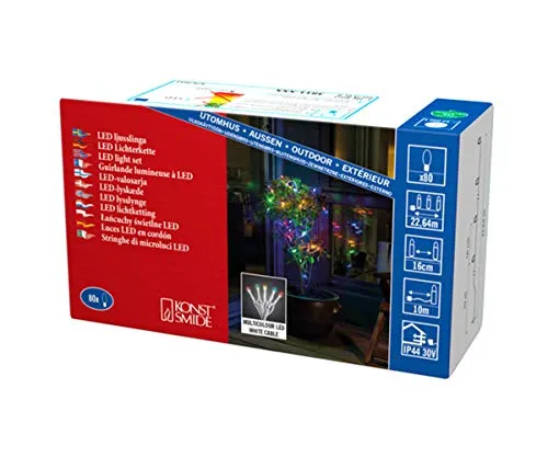 Konstsmide Micro LED Lichterkette mit 80 bunten Dioden von Konstsmide