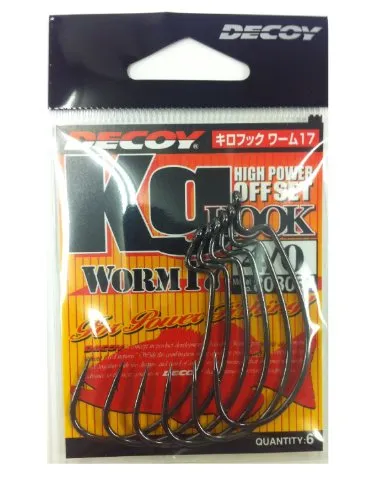 Decoy Worm 17 KG High Power Offset Worm Hooks Size 4/0 (8054)