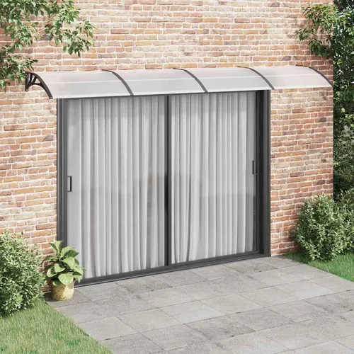 vidaXL Türvordach 400x80cm - Hochwertige Überdachung für Haustüren - Pavillon: Schütze deinen Eingang mit diesem langlebigen und wetterfesten Türvordach aus Polycarbonat, das einfach zu montieren ist und hohen Schutz bietet.