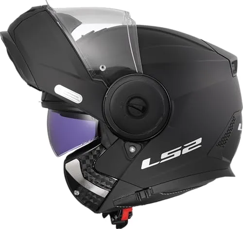 LS2 Modularer Motorradhelm Scope II SOLID Matt Black, L - Motorradhelm mit leichter HPTT-Schale und innovativem Feuchtigkeitsmanagement durch COOLMAX-Futter für hohen Tragekomfort.