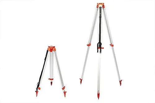 VEVOR Professional Baustativ 1,65m Aluminium-Stativ für Rotationslaser und Nivelliergeräte BT 170 HD (Höhe: 104-165 cm, Gewinde: 5/8