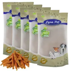Lyra Pet® Hühnerbruststreifen 5 kg - Hochwertige Kausnacks für Hunde - Hundefutter: Lyra Pet® Hühnerbruststreifen bieten erstklassigen Geschmack und fördern die Vitalität Ihres Hundes. Ideal für Training und Belohnung, reich an Proteinen und leicht kaubar.