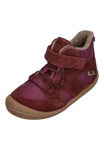 KOEL gefütterte Barefoot Kinderschuhe Beau Wool - Bordo, Größe: 21 EU - Sneaker für Jungen mit warmem Wollfutter, ideal für kalte Tage und fördert die natürliche Fußentwicklung.