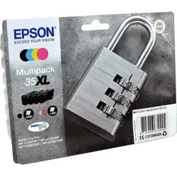 Epson Tinten C13T35964010 Multipack 35XL - Original 4-farbig, hohe Reichweite für brillante Druckergebnisse in Epson WorkForce Pro Druckern, ideal für regelmäßige Druckausgaben