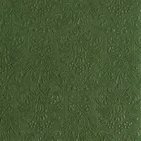 Ambiente - Cocktail Servietten - Elegance - geprägt - 25x25cm - 15 Stück - verschiedenen Farben (Dark green/dunkelgrün - 4939)
