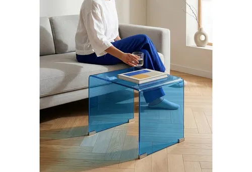 Beistelltisch 'Varlofrek' 50x50 cm in blau von [en.casa]