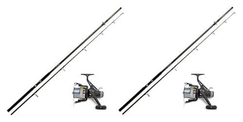 Lineaeffe Karpfenset 3,60m mit Freilaufrolle - Angelruten & Rollen Sets, ideal für Karpfenangeln mit hochwertiger Schnur und robustem Design für maximale Haltbarkeit.