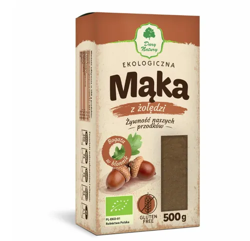 GLUTENFREIES BIO-Eichelmehl 500 g - DARY NATURY