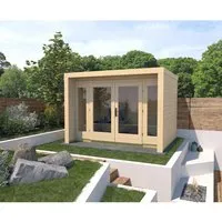 Weka Designhaus 263 Gr.2, natur, DT - Gartenhaus für stilvolle Gärten - Gartenhäuser, Geräteschuppen & Carports - Hochwertiges Designhaus aus naturbelassenem Holz, ideal für kreative Gartenprojekte und als Rückzugsort.