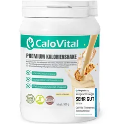 CaloVital Trinknahrung hochkalorisch für Gewichtszunahme - Apfelstrudel 500g Pulver - Nahrungsergänzungsmittel für gesunde Gewichtszunahme, reich an Kohlenhydraten, Eiweiß und essentiellen Vitaminen. Ideal für Senioren, bei Appetitlosigkeit oder zur Rekonvaleszenz.