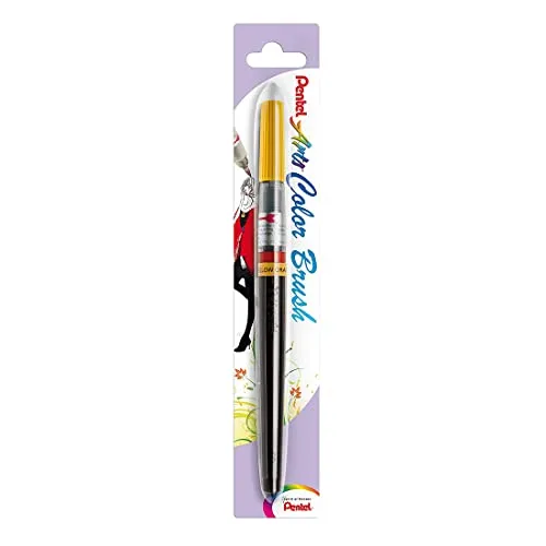 Pentel XGFL-140X - Colour Brush, einzigartiger Pinselstift gefüllt mit Aquarelltinte, safran, 1 Stück