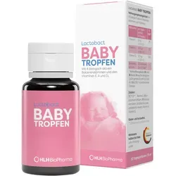 Lactobact BABY TROPFEN, 15 ml - Probiotika für Babys bei Verdauungsbeschwerden - Probiotika Lactobacillus zur Linderung von Bauchkrämpfen und Stärkung des Immunsystems. Unterstützt das Wachstum und beugt Rachitis vor. Besonders bekömmlich durch MCT-Öl.