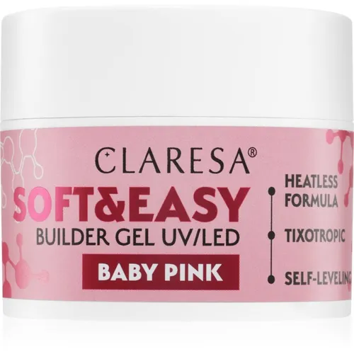 Claresa Soft&Easy Builder Gel Basisgel für Nägel Farbton Baby Pink 45 g