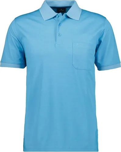 RAGMAN Poloshirt Kurzarmshirt blau L in türkis von RAGMAN