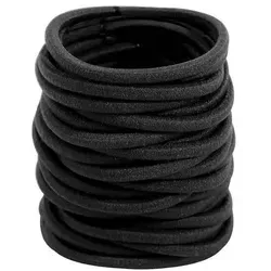 Stück Haargummis Schwarz 4 mm Damen Elastisch Zopfgummis 36
