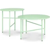 Bomoe Finn Beistelltisch Ø 44x46cm + Ø 53x36cm Mint 2tlg in türkis von bomoe