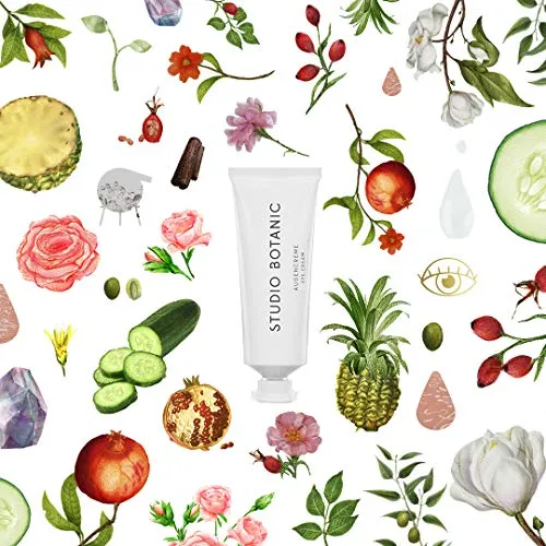 Studio Botanic Augencreme – Reichhaltige Regenerierende Augenpartiepflege mit BIO Granatapfelöl & BIO Hagebuttenkernöl – 15 ml Alutube – 100% Rein Natürlich – Zertifizierte Vegane Naturkosmetik