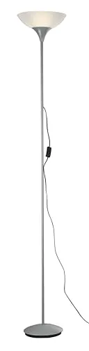 Reality Leuchten R4302-87 Fluter, 1x E27, titanfarben, Schirm in weiß