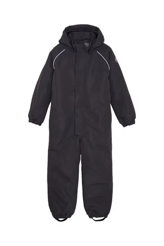 COLOR KIDS Schneeoverall COCoverall W. Contrast grau 128 - Wintersport-Bekleidung, warmer und bequemer Overall mit Kapuze, ideal für kalte Tage im Freien, 100% Polyester und waschbar bei 40°.