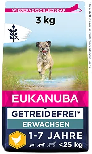 Eukanuba Welpenfutter mit frischem Huhn für kleine Rassen, Premium Trockenfutter für Junior Hunde, 3 kg