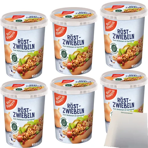 Gut&Günstig Röstzwiebeln knackig & knusprig 6er Pack 6x150g Dose usy Block