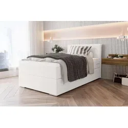 99rooms Phönix Mini Boxspringbett 90x200 cm in Weiß von 99rooms