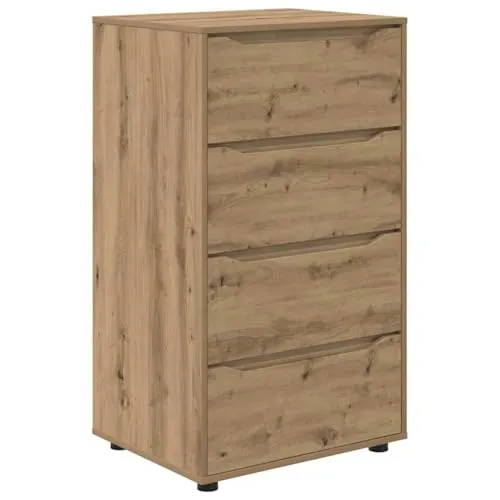 vidaXL Stauraumschränke 2 pcs Artisan-Eiche 60 x 48 x 105 cm, Schlafzimmer-Speicherschrank, rechteckiger minimalistischer Schrank, höhenverstellbares Design, langlebig, reichlich Schubladen