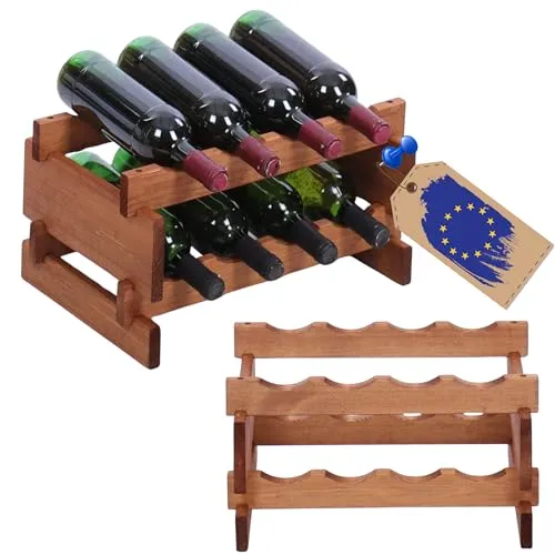 MODO24 Weinregal aus Holz – Modulares Flaschenregal für 8 Flaschen - Das MODO24 Weinregal bietet flexible Modularität, um Ihre Weinsammlung stilvoll zu präsentieren. Aus hochwertigem Holz gefertigt, vereint es modernes Design mit praktischer Funktionalität und passt sich Ihrem Raum perfekt an.