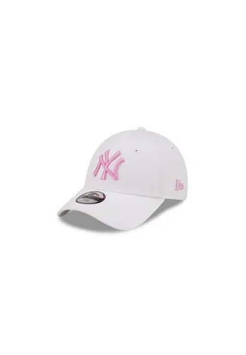 New Era 9Forty Kinder Cap - New York Yankees in Weiß und Pink - Stylische Unisex Kinder Cap für Freizeitaktivitäten. Aus 100% Baumwolle, in Größe Child (52-54 cm), perfekt für den Sommer und ein echter Hingucker.