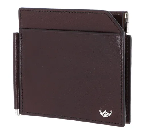 Golden Head Geldscheinklammer Money Clip Billfold Wallet - Portemonnaies aus echtem Rindsleder in Bordeaux, schlankes Design für stilvolle Aufbewahrung von Geldscheinen.