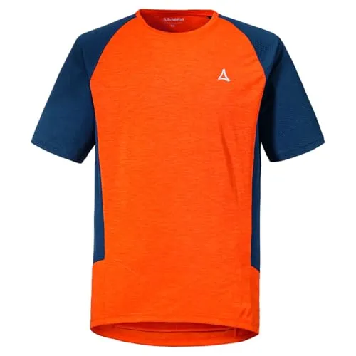 Schöffel Herren Auvergne T-Shirt, Orange Blaze, Größe 50 von Schöffel