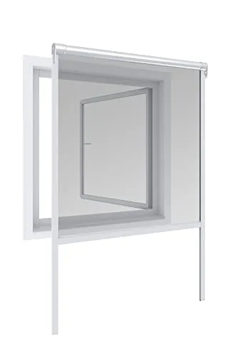Windhager Insektenschutz-Fensterrahmen Rollo Basic, 160x160 cm, kürzbar - Schützen Sie Ihr Zuhause vor Insekten mit dem Windhager Fliegengitterrollo. Es ist einfach zu montieren, langlebig und sorgt für eine ungestörte Sicht nach draußen. Ideal für häufig geöffnete Fenster!