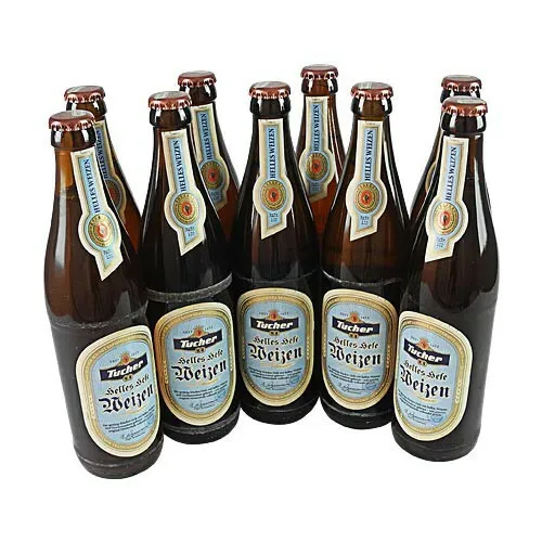  4,26€/1l) Tucher Helles Hefeweizen (9 Flaschen à 0,5 l / 5,2 % vol.
