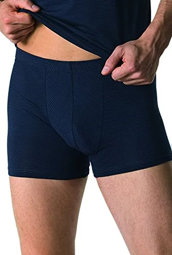 Ammann Herren Unterhose- Retroshorts ohne Eingriff mit Ringeloptik, Blau,7