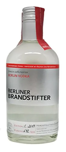 Berliner Brandstifter Vodka - Aus Zuckerrüben - Verfeinert mit Botanicals - 0,35l / 43,3% vol. …